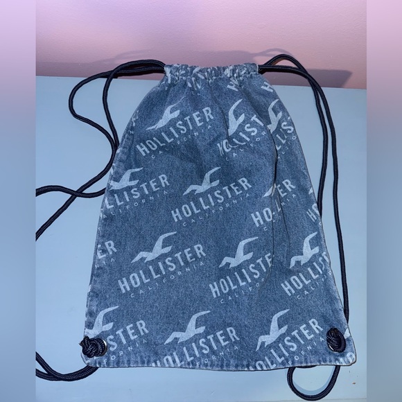 Hollister Denim Blue Logo Fabric - Picture 2 of 3